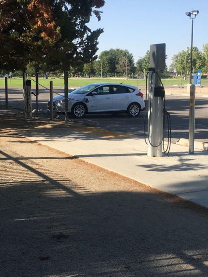 EV charger at CSU Bakersfield - Parking Lot M