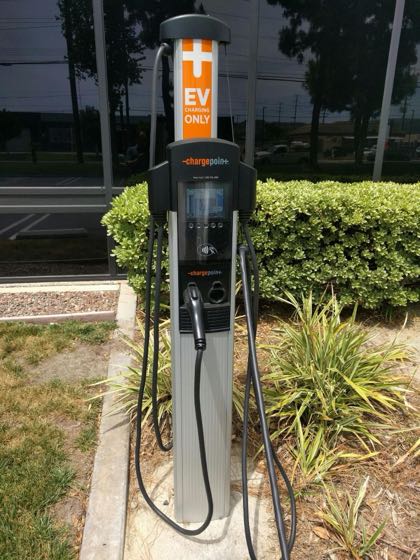 EV charger at La Palma Business Center