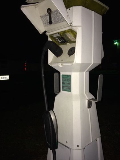 EV charger at Parc D'Orléans RV Park & Campground