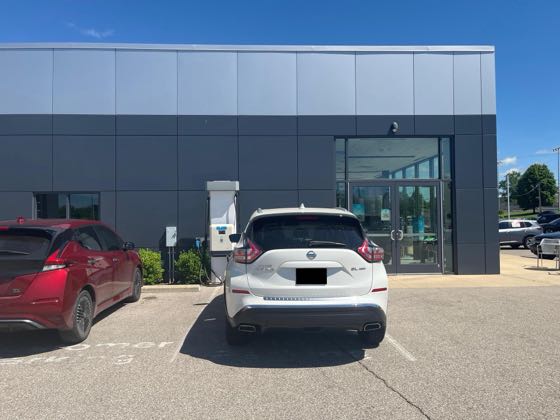 EV charger at Community Nissan of Bloomington South
