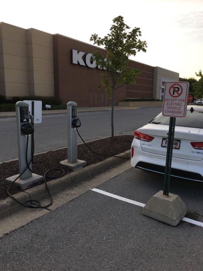 EV charger at Town & Country Shopping Center - Kohl's