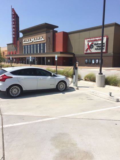 EV charger at Cinemark Roanoke & XD