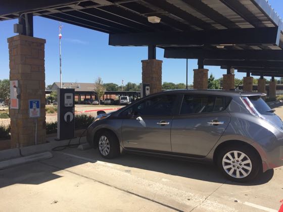 EV charger at West Irving Library