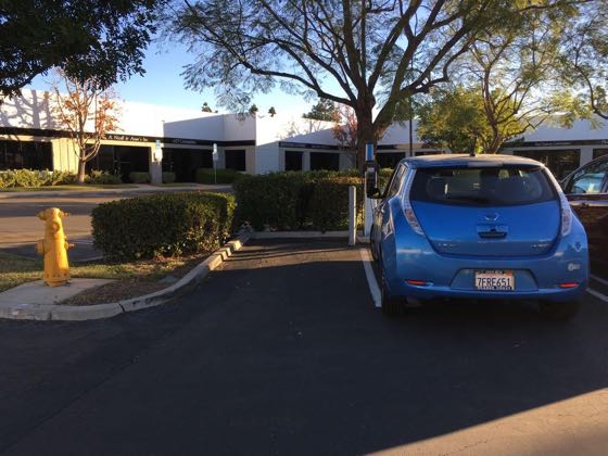 EV charger at LBA Realty
