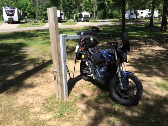 EV charger at Sherwood Forest Campground 