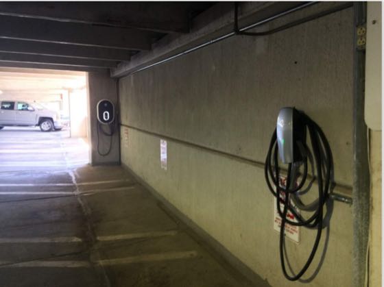 EV charger at Five Seasons Parkade