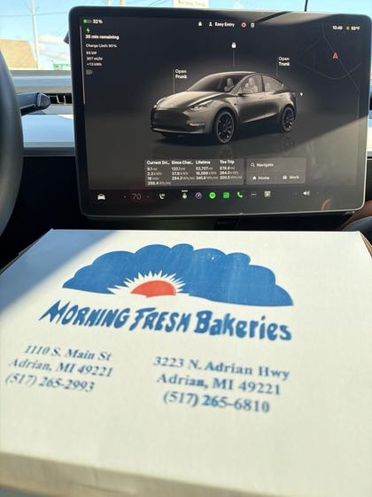 EV charger at Morning Fresh Bakeries