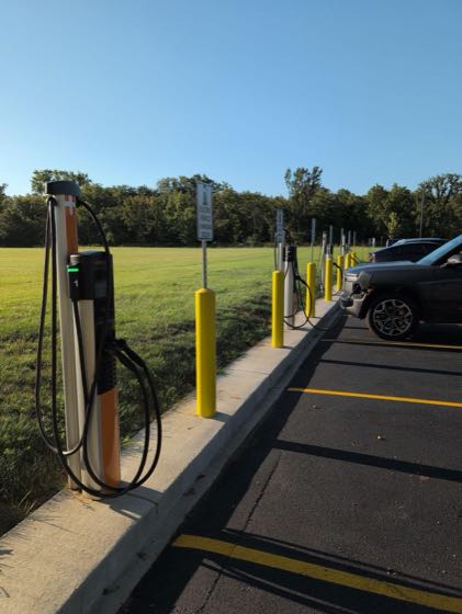 EV charger at New Trier Township High School - Northfield