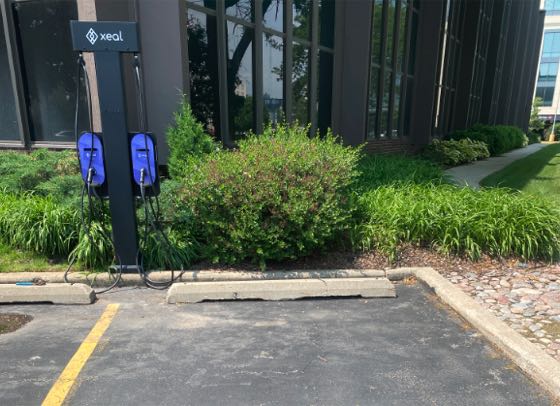 EV charger at OakBrook Commerce Center