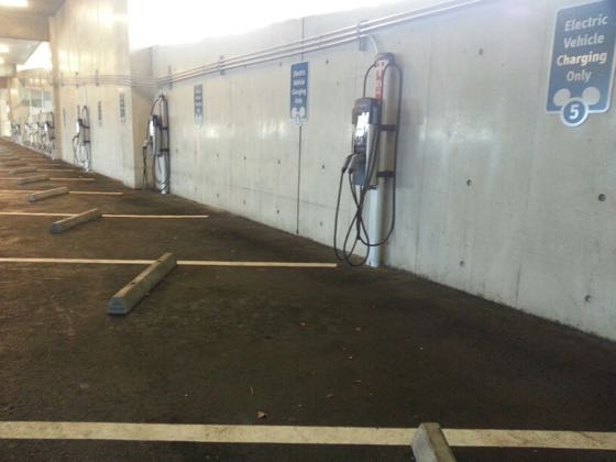 EV charger at Disneyland - Mickey & Friends Parking Structure