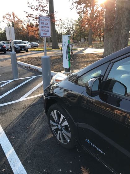 EV charger at Charter Oak International Academy